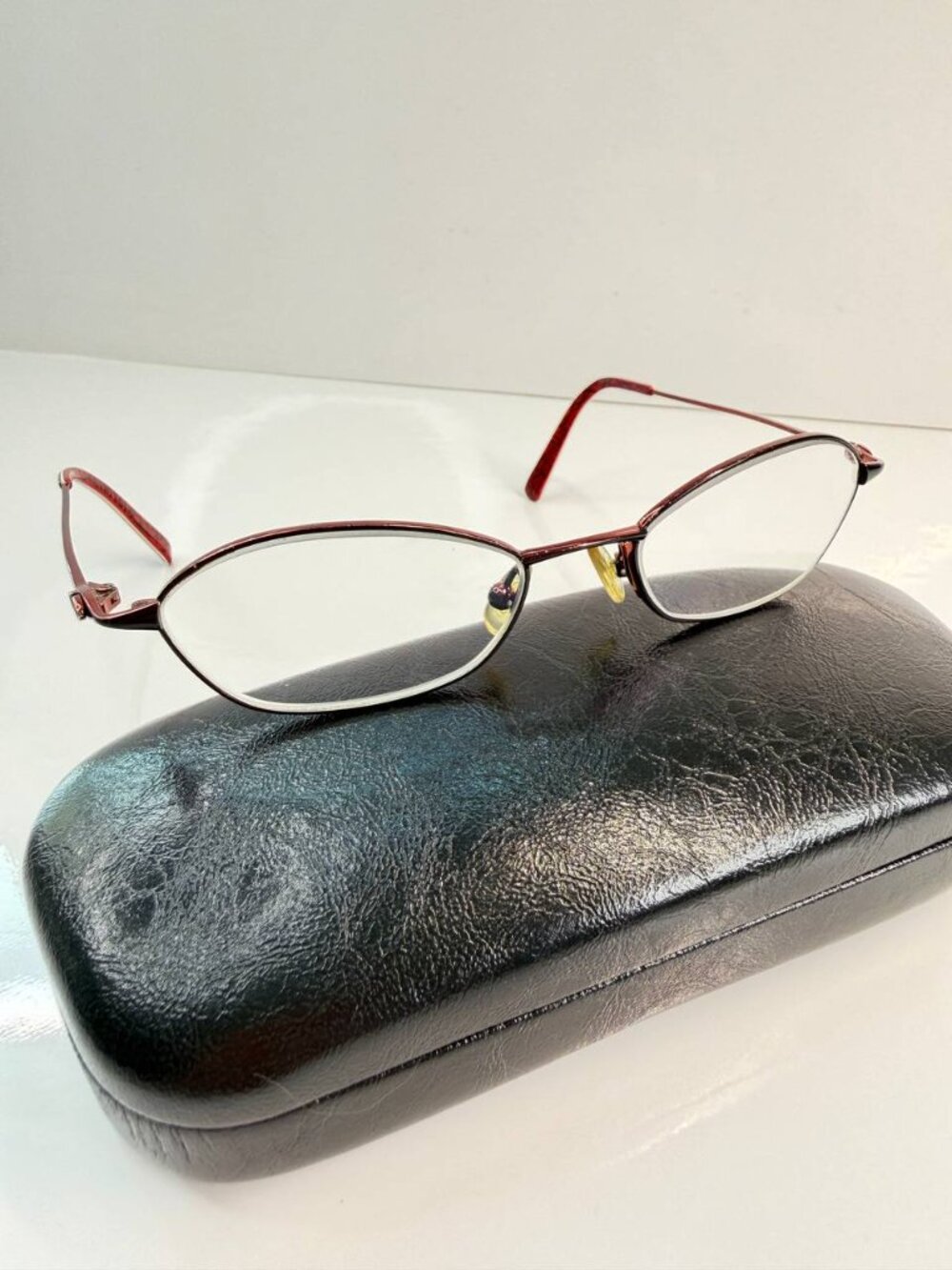 Vintage Valentino Made in Italy Eyeglasses – Red Metal Frame